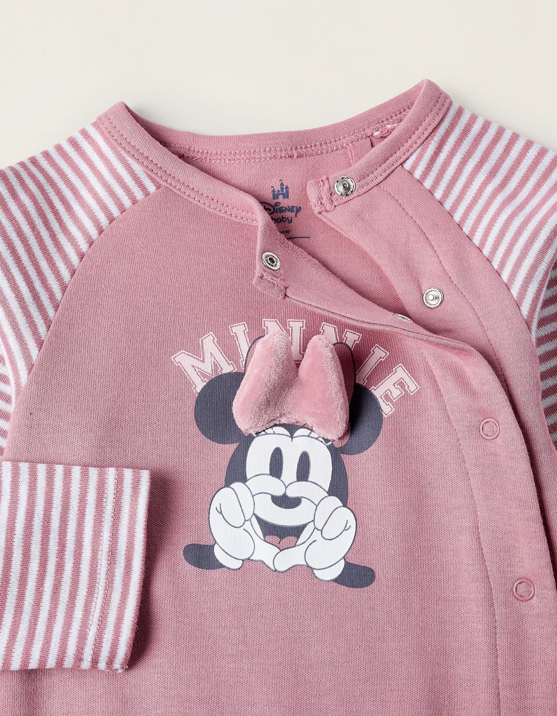 Cotton Sleepsuit for Baby Girls 'Minnie' Pink | Saudi Arabia