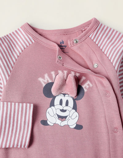 Cotton Sleepsuit for Baby Girls 'Minnie' Pink | Saudi Arabia