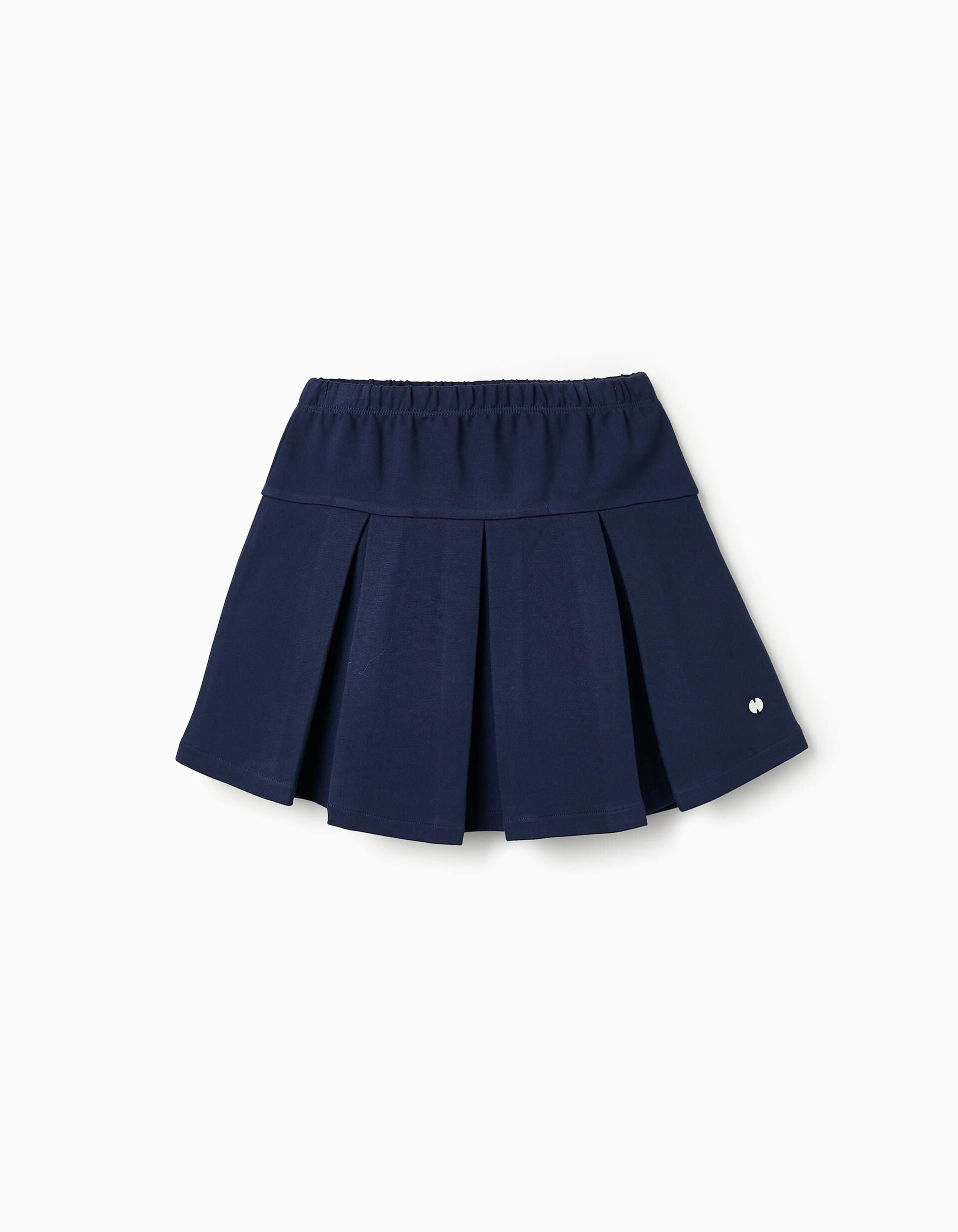 Ponte Roma Pleated Skirt for Girls Dark Blue | Saudi Arabia