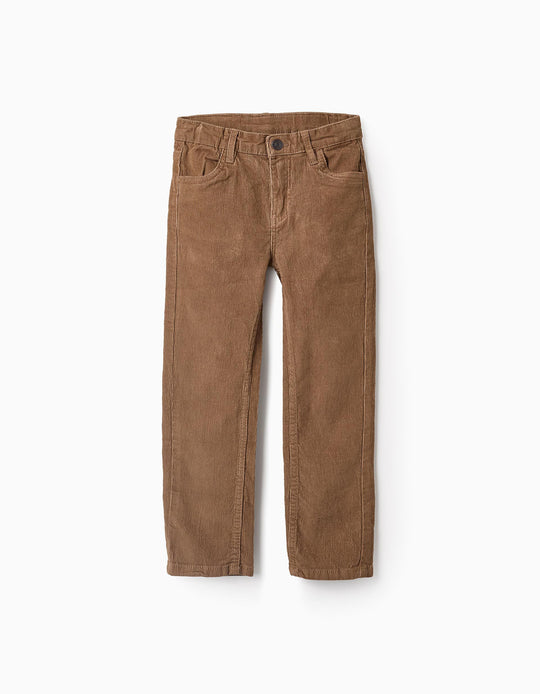 Corduroy Trousers for Boys 'Slim', Burgundy