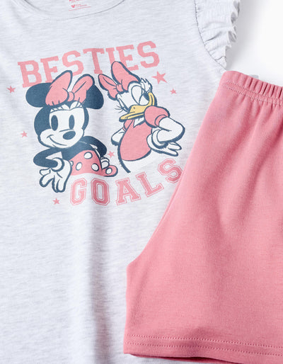 Cotton Pyjama for Girls 'Minnie & Daisy' Pink/Grey | Saudi Arabia