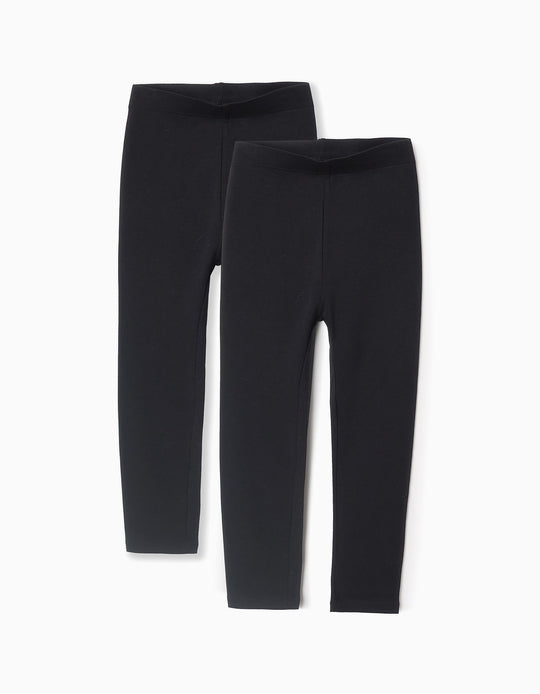 عبوة 2 ليقنز للفتيات، أسود