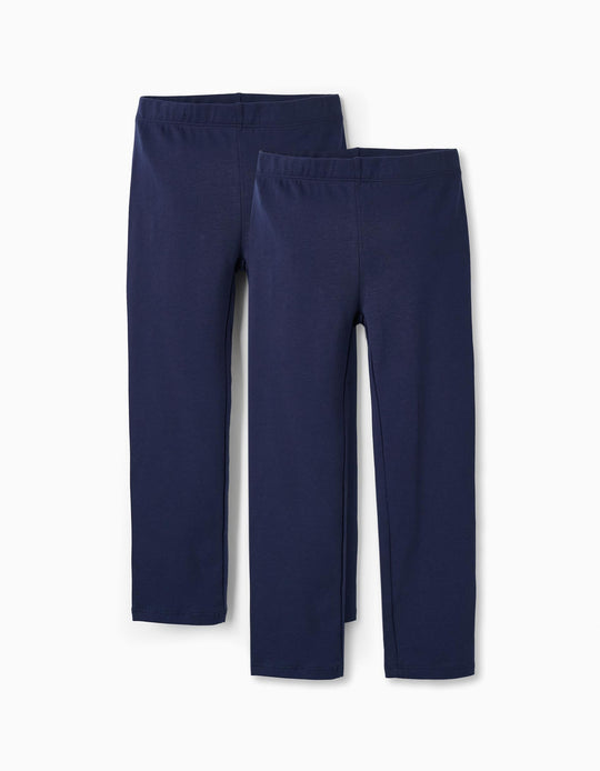 عبوة 2 ليقنز للفتيات، أزرق داكن