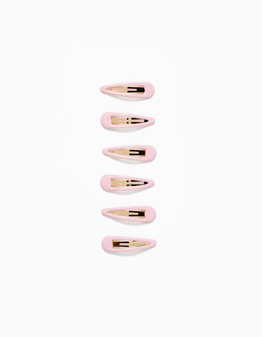 6-Pack Hair Clips for Babies and Girls, Pink