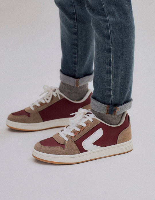 حذاء رياضي للأولاد ZY Move، خمري/بيج