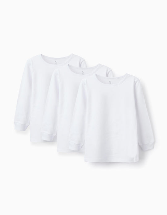 Pack of 3 Thermal Effect Inner Tops for Child, White