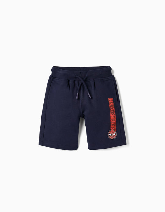 Training Shorts for Boys 'Spider-Man', Dark Blue/Green