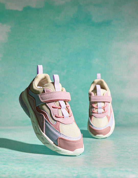 حذاء رياضي مضيء للفتيات "ZY Superlight"، زهري/بنفسجي/بيج