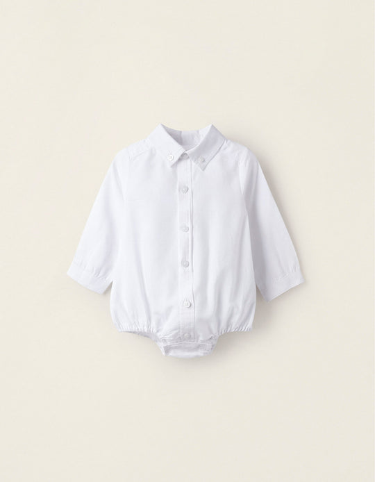 بادي أوكسفورد قطن للمواليد الأولاد، أبيض