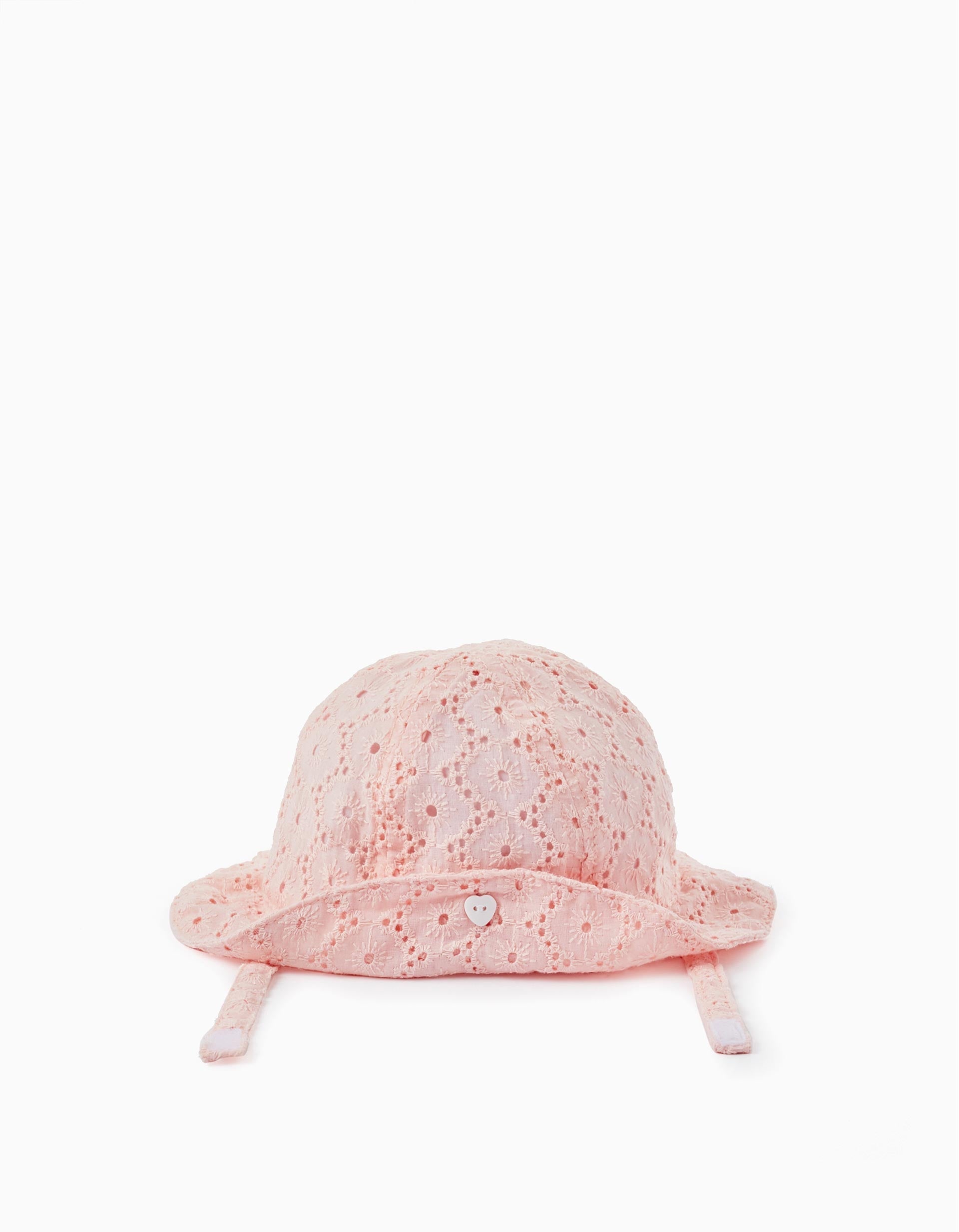 Hat with English Embroidery for Newborn Baby Girls, Pink | La vie en Rose | KSA