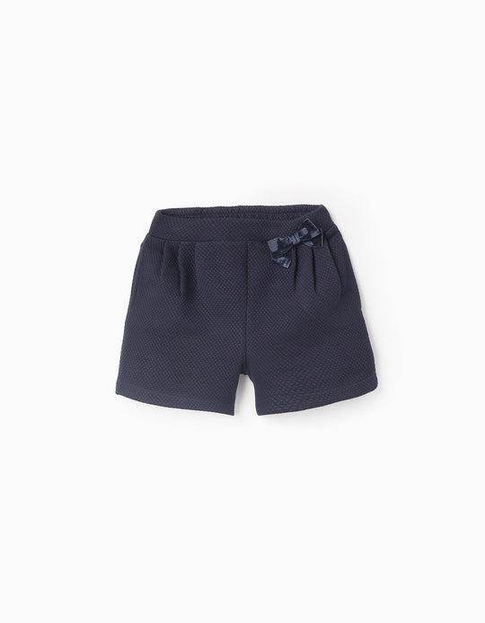SHORTS KNIT, DARK BLUE, 7/8