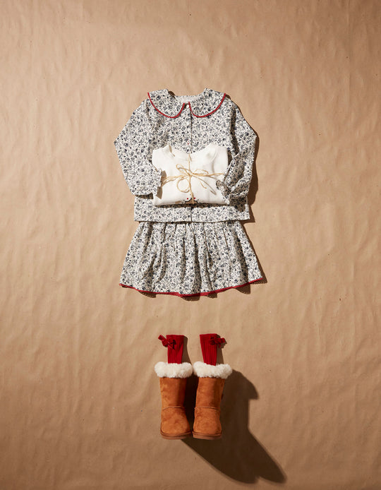 SKIRT COTTON TWILL, LIGHT BEIGE, 11/12