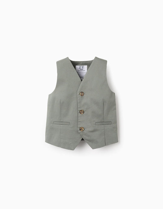 VEST TWILL, DARK GREEN