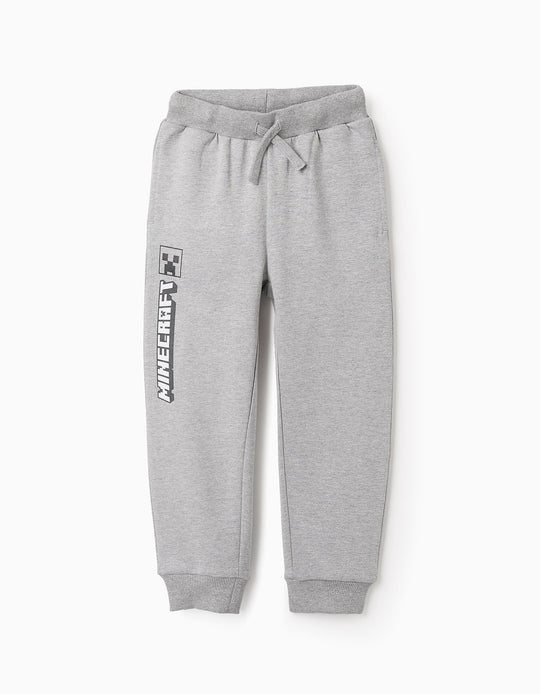 Cotton Joggers for Boys 'Minecraft', Grey