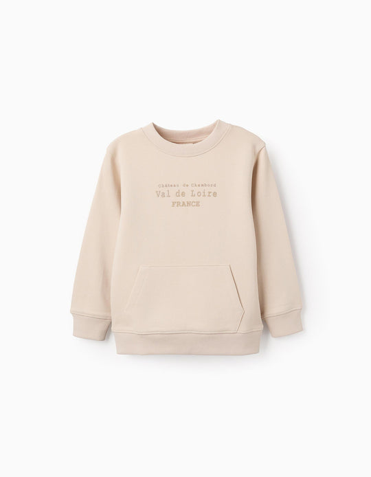 Cotton Sweatshirt for Boys 'Val de Loire', Beige