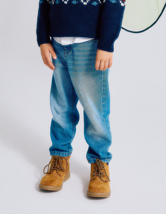 جينز للأولاد "قصّة مستقيمة"، أزرق