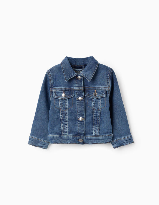 جاكيت جينز للرضع البنات، أزرق