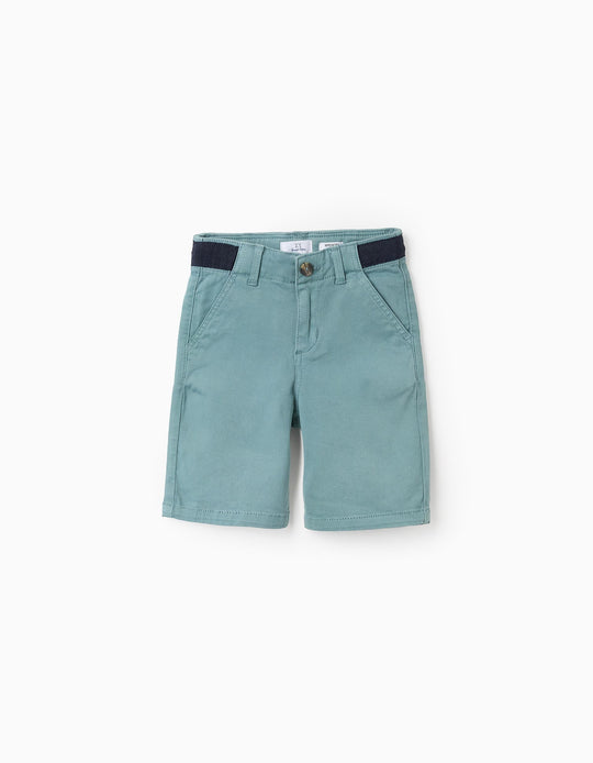 شورت تويل بخصر متباين للأولاد ميدي، تركواز