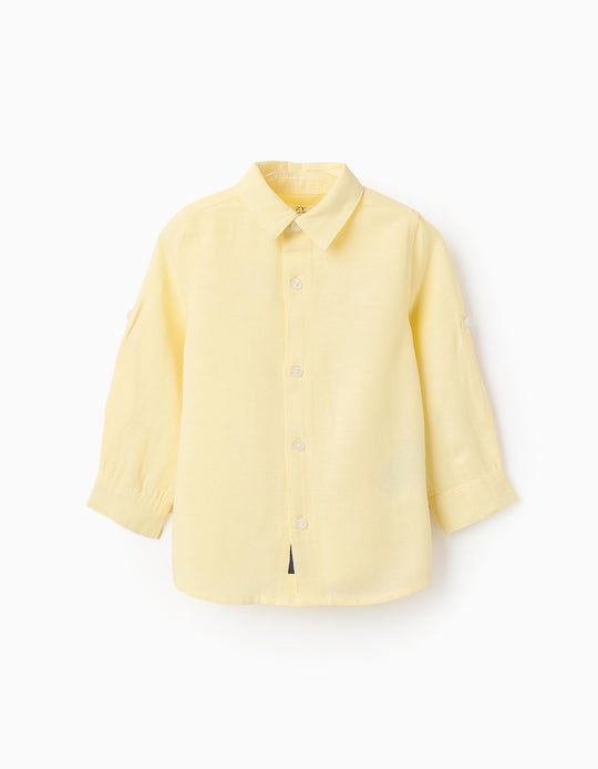 Shirt with Tabs for Baby Boys, Yellow