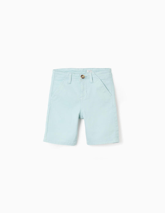 Chino Twill Shorts for Boys 'Midi', Light Blue