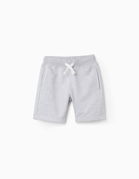 شورت رياضي للأولاد، رمادي