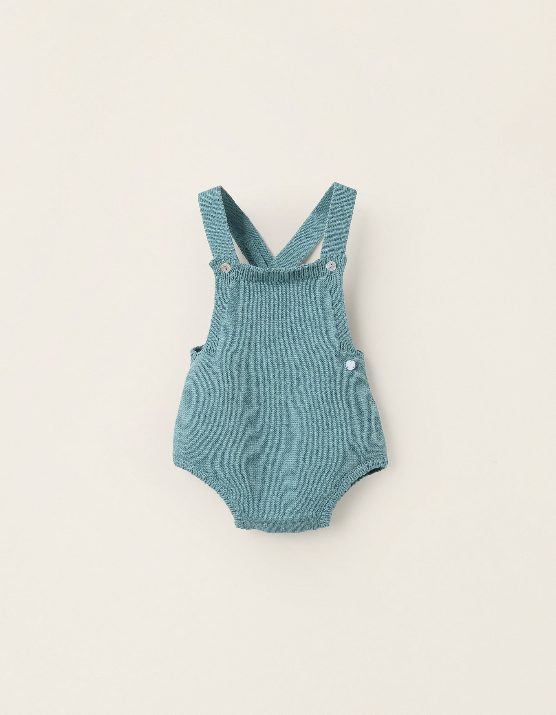 Knitted Jumpsuit for Newborn Boys, Green
