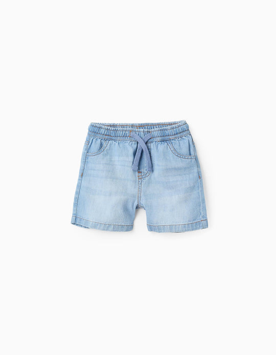 Denim Shorts for Baby Boys, Light Blue