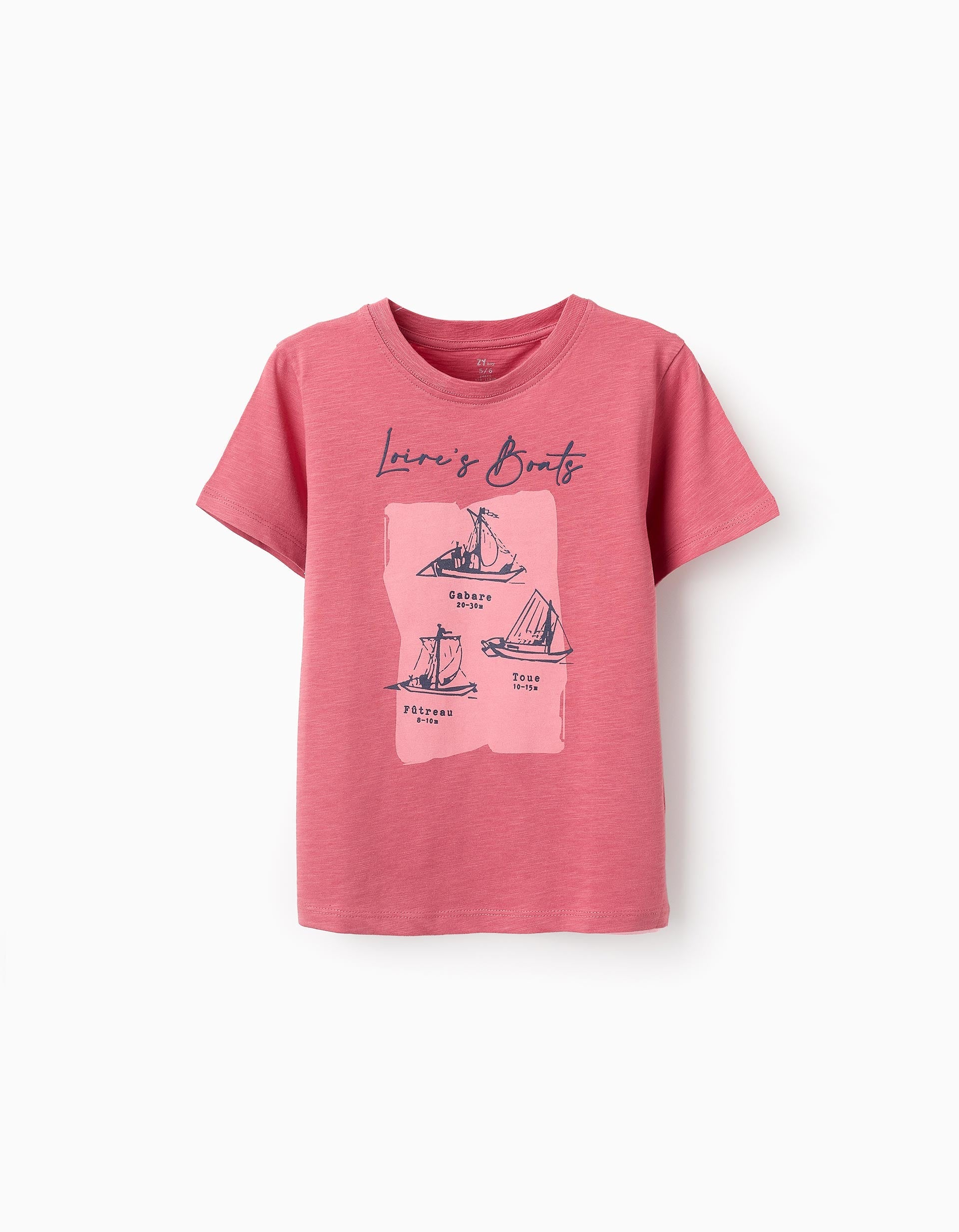 Cotton T-shirt for Boys 'Boats', Red