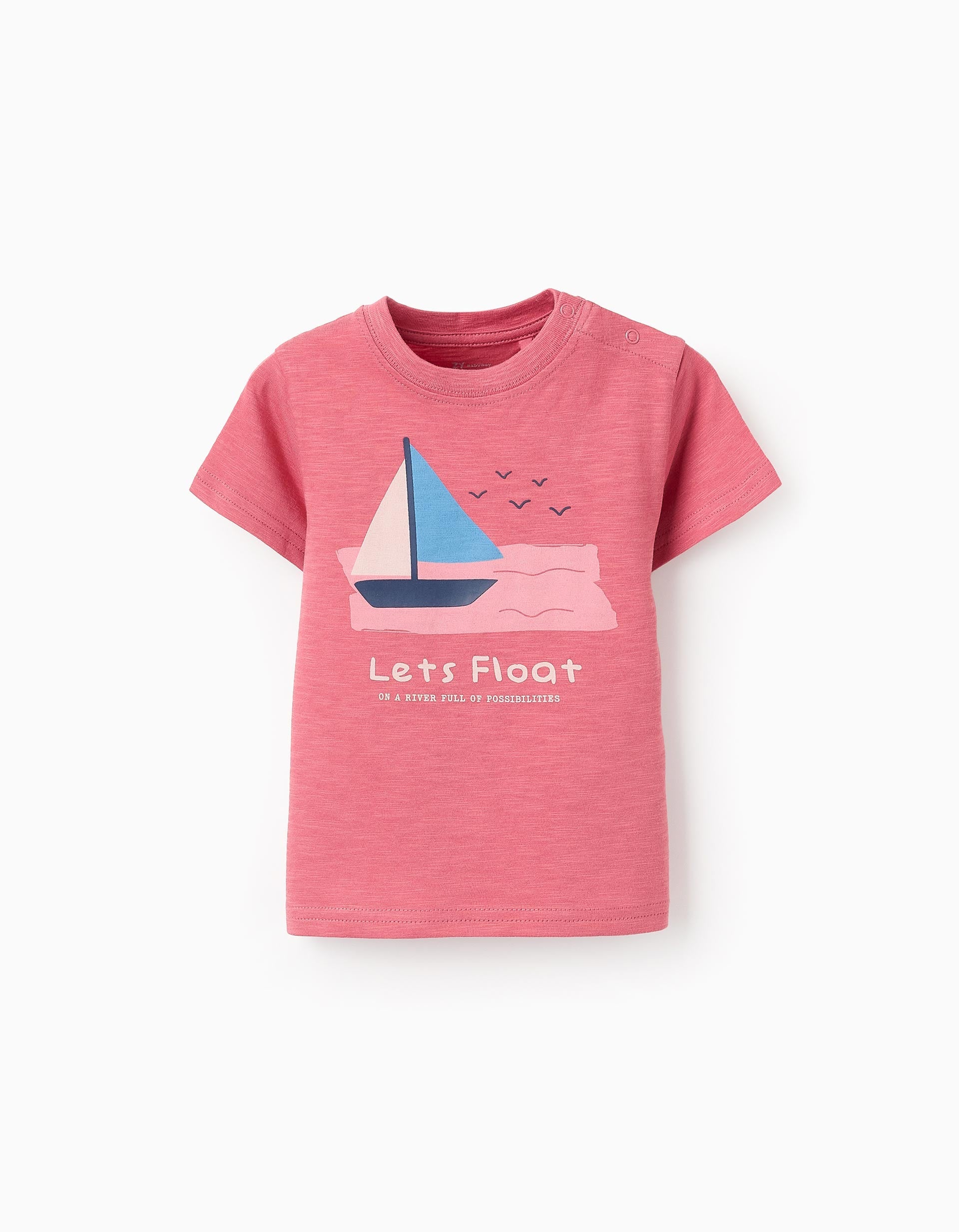 T-shirt for Baby Boys 'Let's Float', Dark Pink