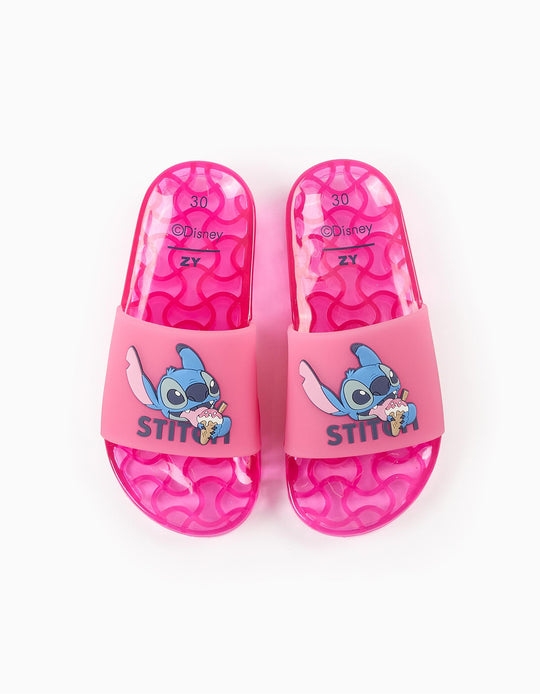 شبشب مطاطي للبنات ستيتش، وردي