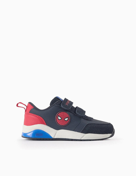 حذاء رياضي مضيء للأولاد سبايدرمان، كحلي