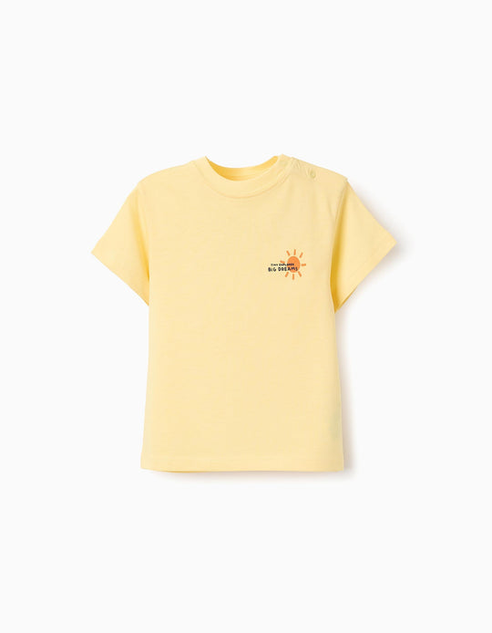 Cotton T-shirt for Baby Boys 'Sun', Yellow