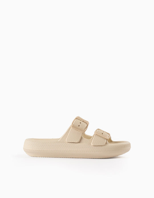 صنادل مطاطية خفيفة للأطفال، بيج