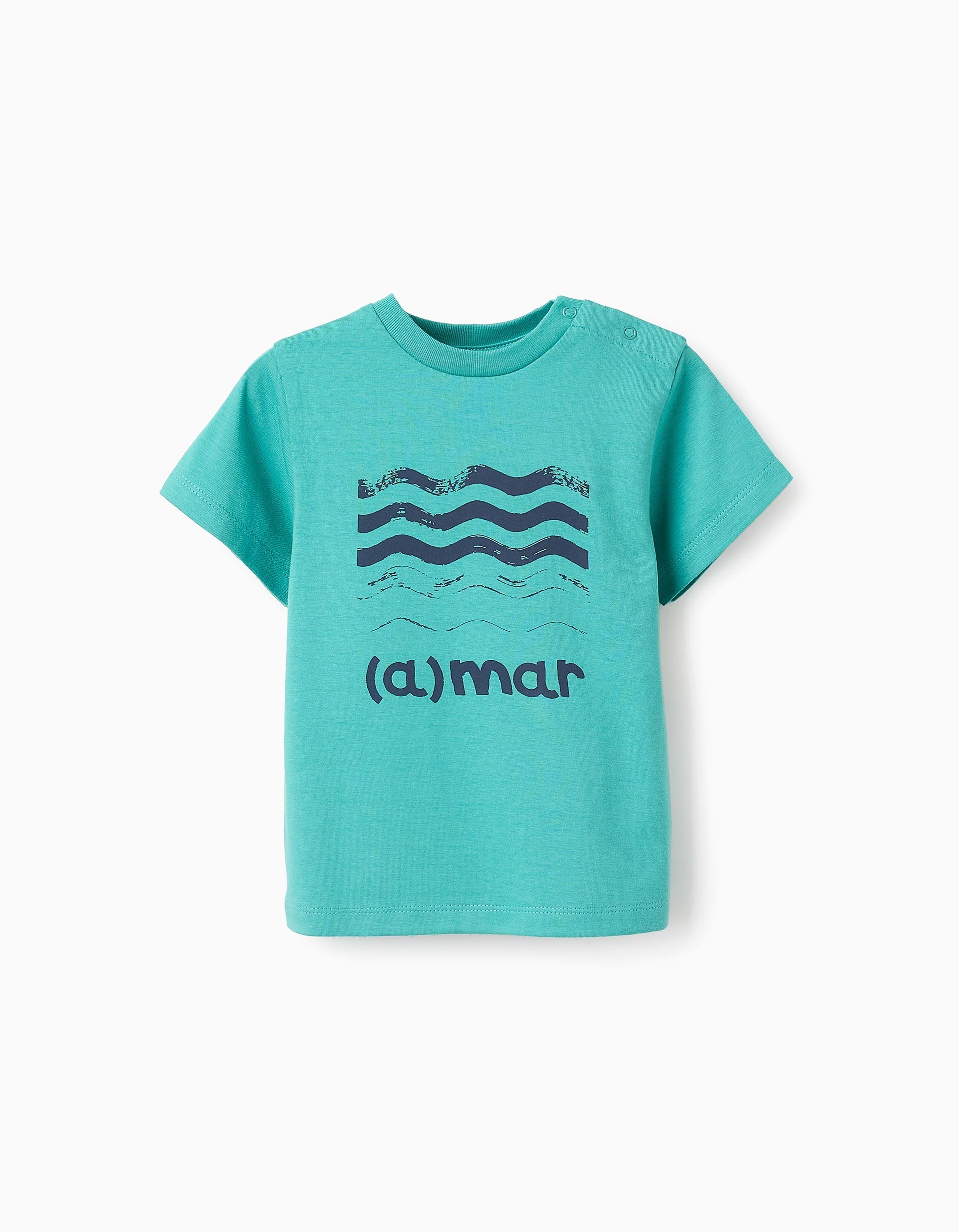 Cotton T-shirt for Baby Boys 'Love', Green | La vie en Rose | KSA