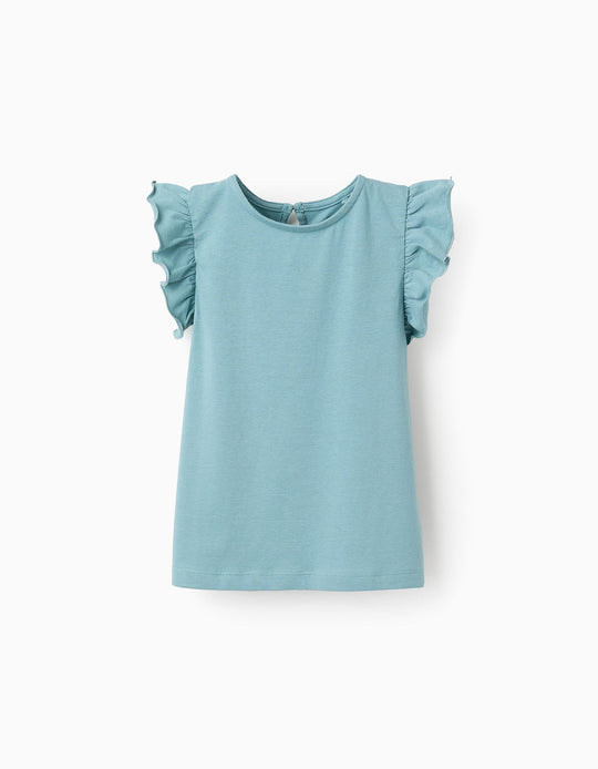 Vest Top with Ruffles for Girls, Green