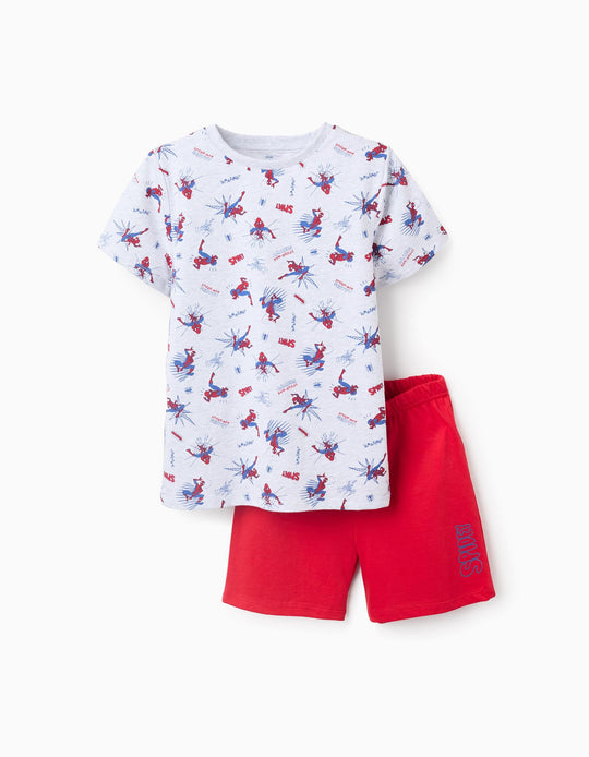 Cotton Pyjama for Boys 'Spider-Man', Grey/Red