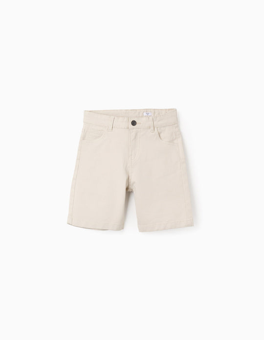 Twill Shorts for Boys 'Midi', Beige