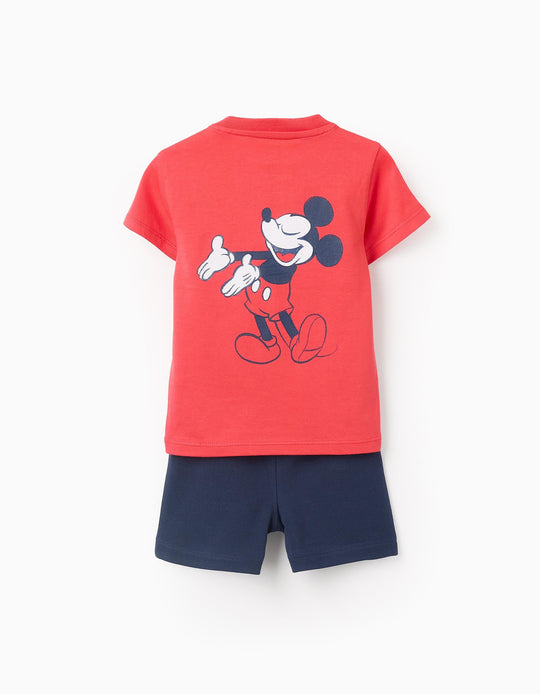 تيشيرت + شورت للأولاد الرضع ميكي، أحمر/أزرق