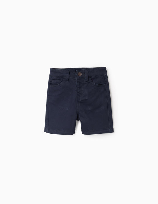 Twill Shorts for Baby Boys, Dark Blue