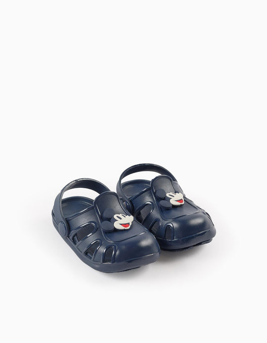 صندل مطاطي للأولاد الرضع ميكي، أزرق داكن