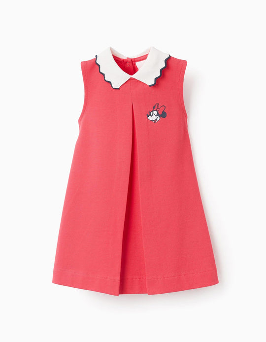فستان قطن بيكيه للفتيات الرضع "ميني"، أحمر