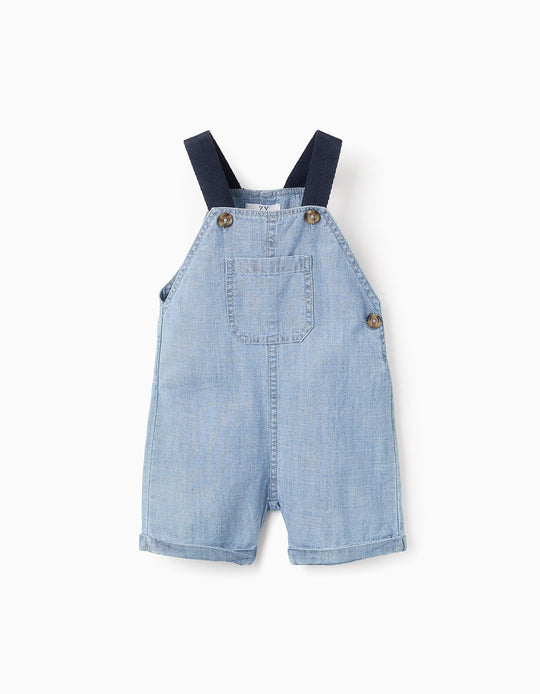 Short Denim Dungarees for Baby Boys, Blue