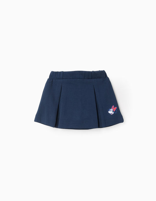 Skort in Cotton Piqué for Baby Girls 'Minnie', Dark Blue