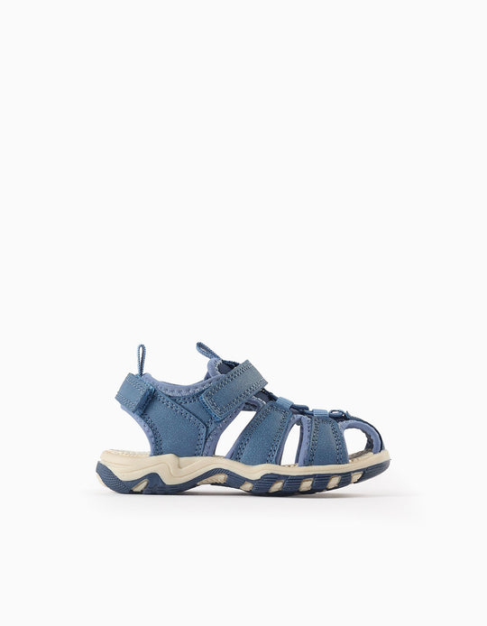 صنادل بأطراف للأولاد الرضع، أزرق