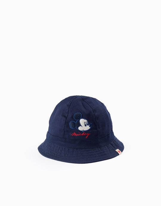 Twill Hat with Side Straps for Baby Boys 'Mickey', Dark Blue