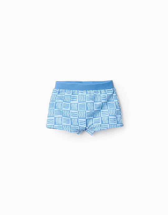 Swim Shorts with Pattern for Baby Boys 'Waves', Blue