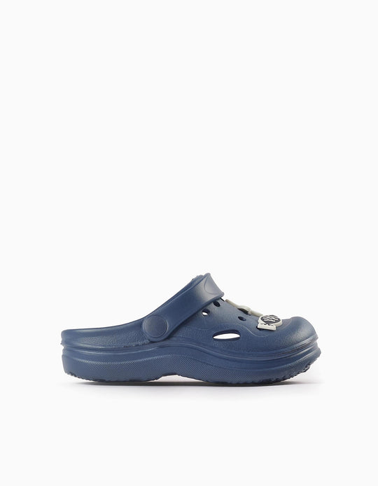 صندل مطاطي للأولاد الشاطئ، أزرق داكن