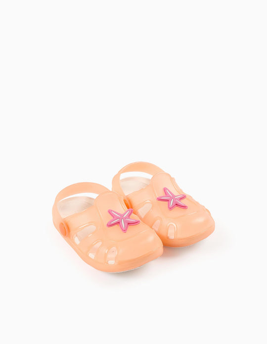 صنادل مطاطية للبنات الرضع نجم البحر، كورال/وردي