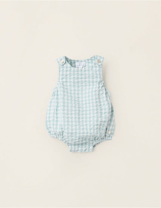 جمبسوت فيشي بنقشة للمواليد B&S، أخضر مائي/أبيض