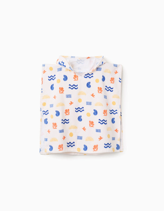 Beach Hooded Poncho for Baby, Beige